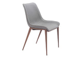 109934 Magnus Dining Chair (Set Of 2) Slate Gray & Walnut