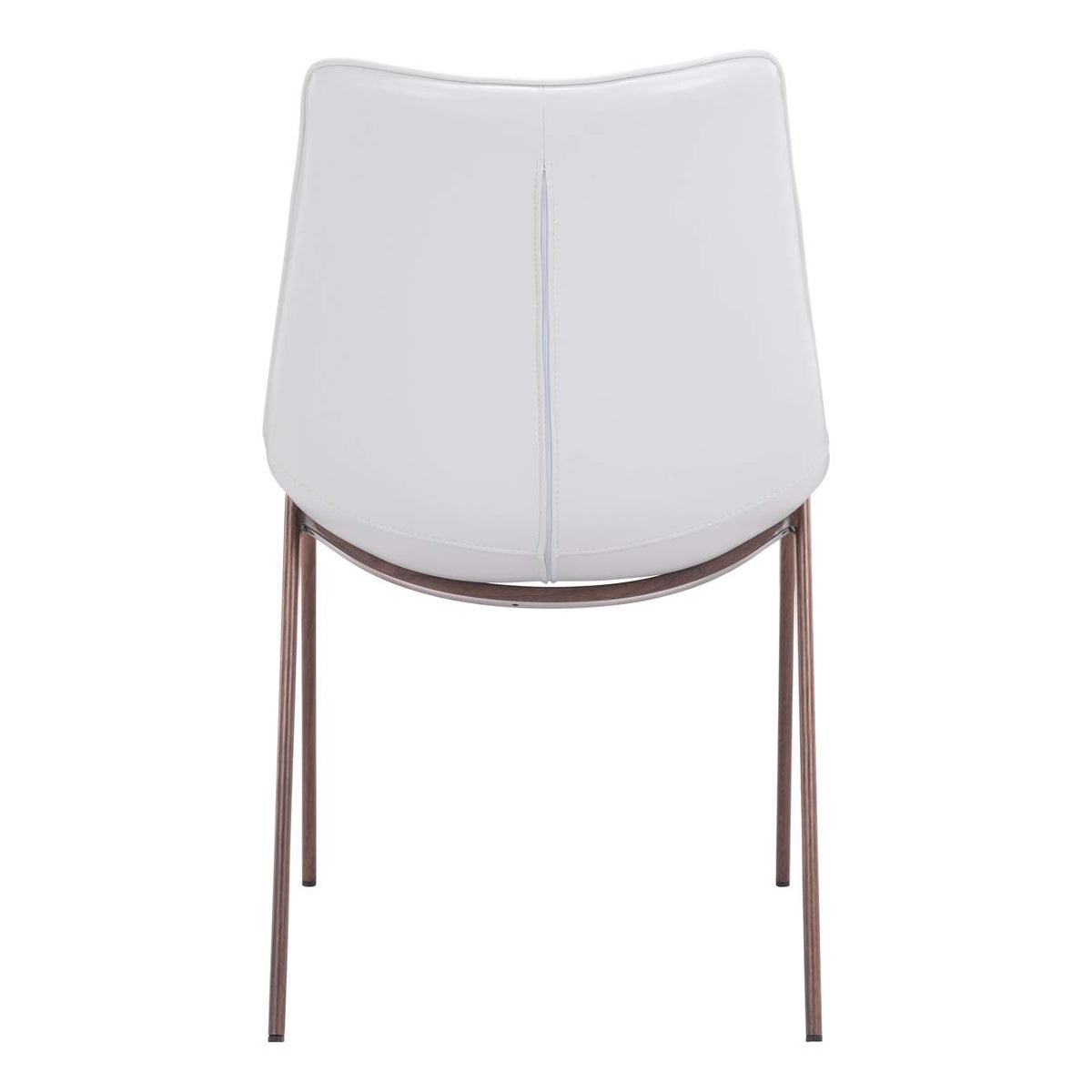 101273 Magnus Dining Chair (Set Of 2) White & Walnut