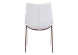 101273 Magnus Dining Chair (Set Of 2) White & Walnut