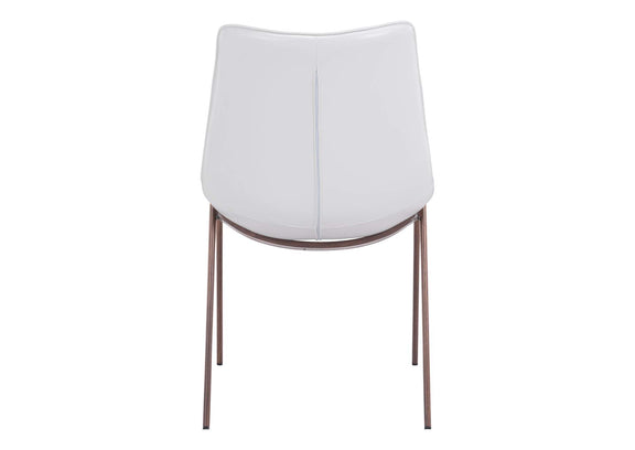 101273 Magnus Dining Chair (Set Of 2) White & Walnut