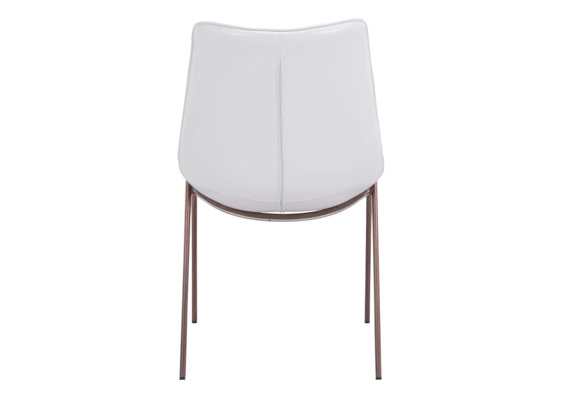 101273 Magnus Dining Chair (Set Of 2) White & Walnut