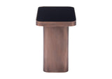 A12254 Marcos Side Table Black & Antique Bronze