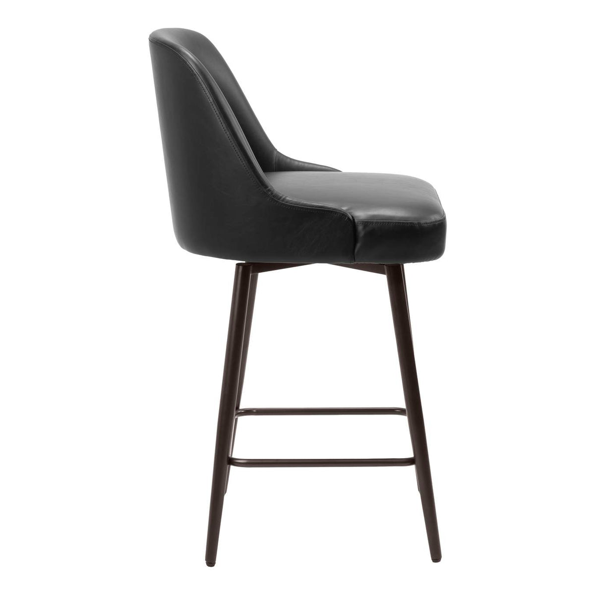 109973 Keppel Swivel Counter Stool Black & Bronze