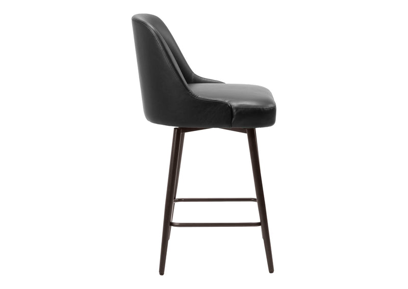 109973 Keppel Swivel Counter Stool Black & Bronze