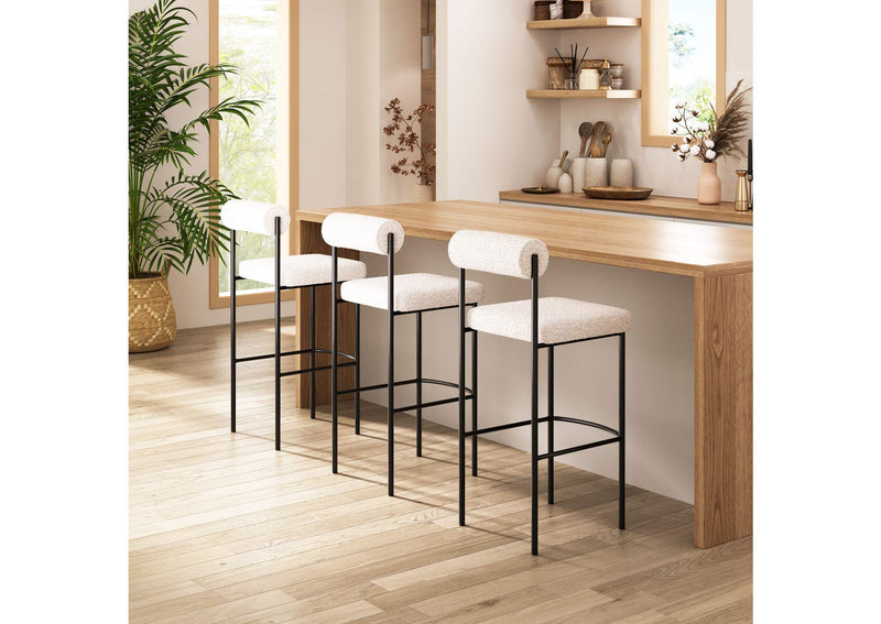 109812 Livorno Barstool (Set Of 2) Ivory