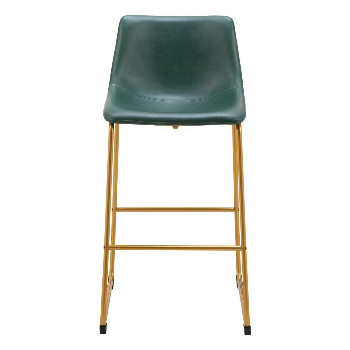109961 Augusta Barstool (Set Of 2) Green & Gold