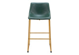 109961 Augusta Barstool (Set Of 2) Green & Gold