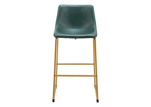 109961 Augusta Barstool (Set Of 2) Green & Gold