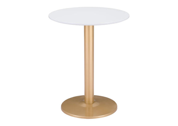 101570 Alto Bistro Table White & Gold