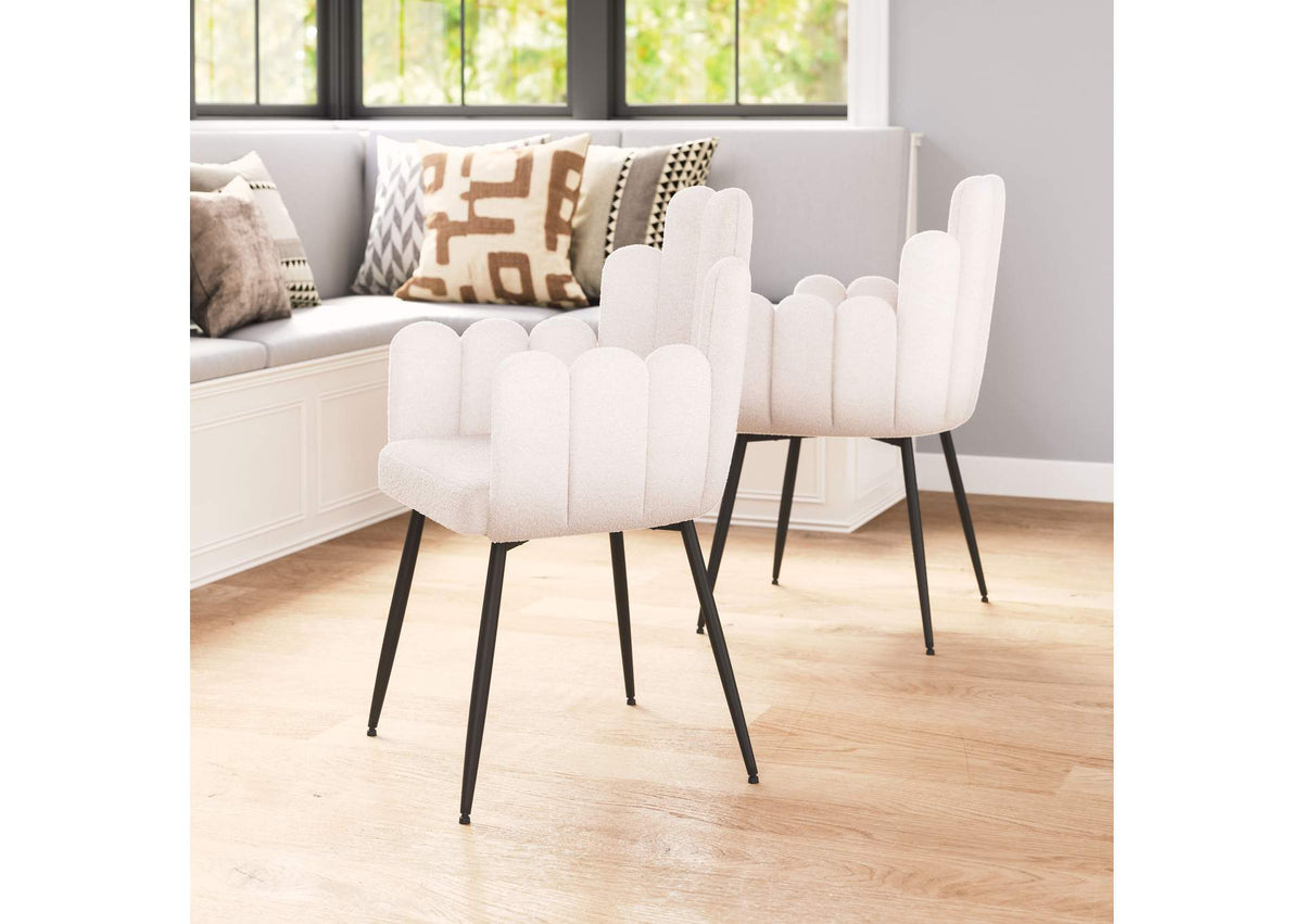 109657 Noosa Dining Chair (Set Of 2) Ivory