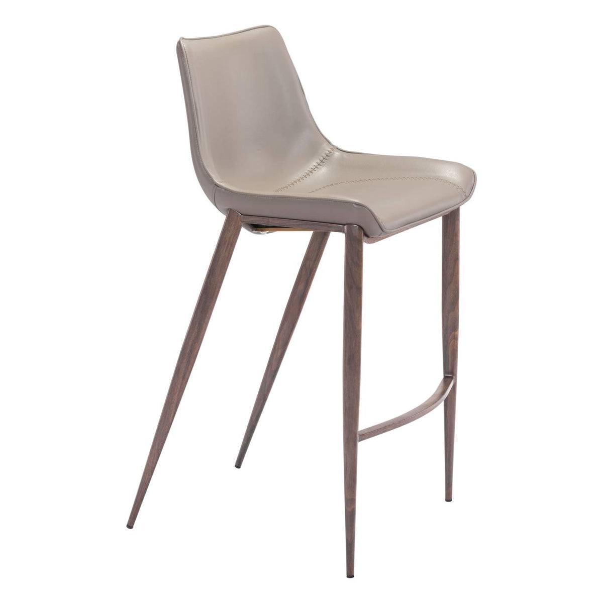 101277 Magnus Barstool (Set Of 2) Brown & Walnut