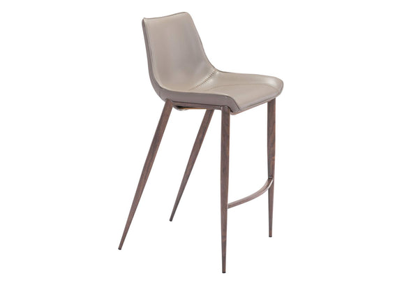 101277 Magnus Barstool (Set Of 2) Brown & Walnut