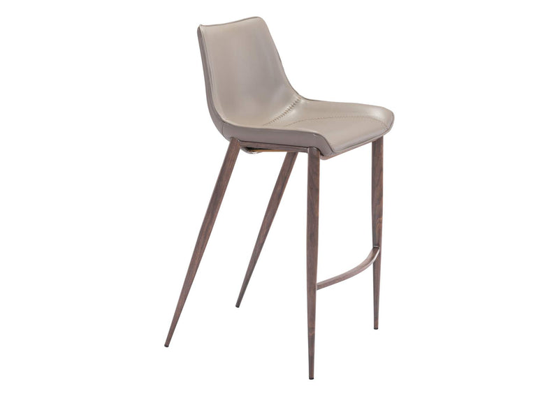 101277 Magnus Barstool (Set Of 2) Brown & Walnut