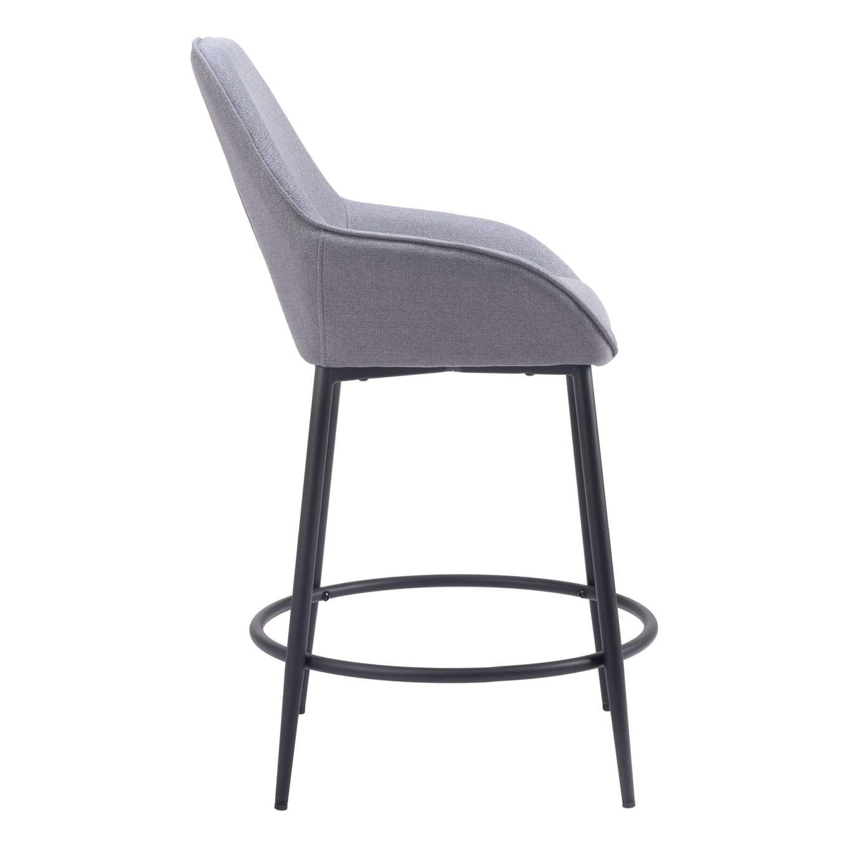 110077 Vila Counter Stool (Set Of 2) Gray