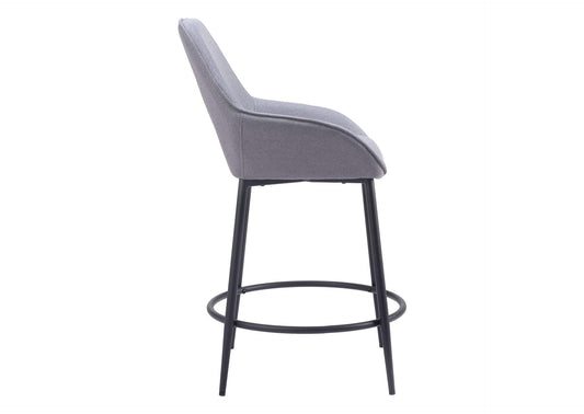 110077 Vila Counter Stool (Set Of 2) Gray