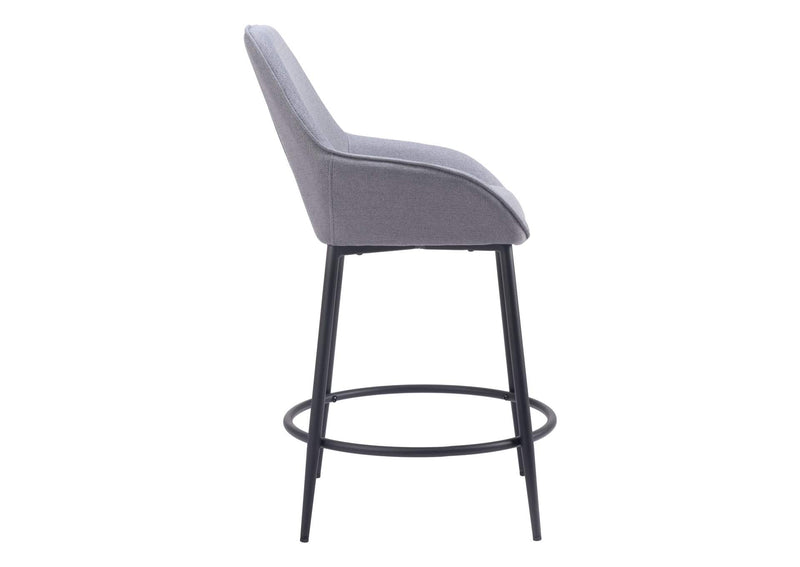 110077 Vila Counter Stool (Set Of 2) Gray