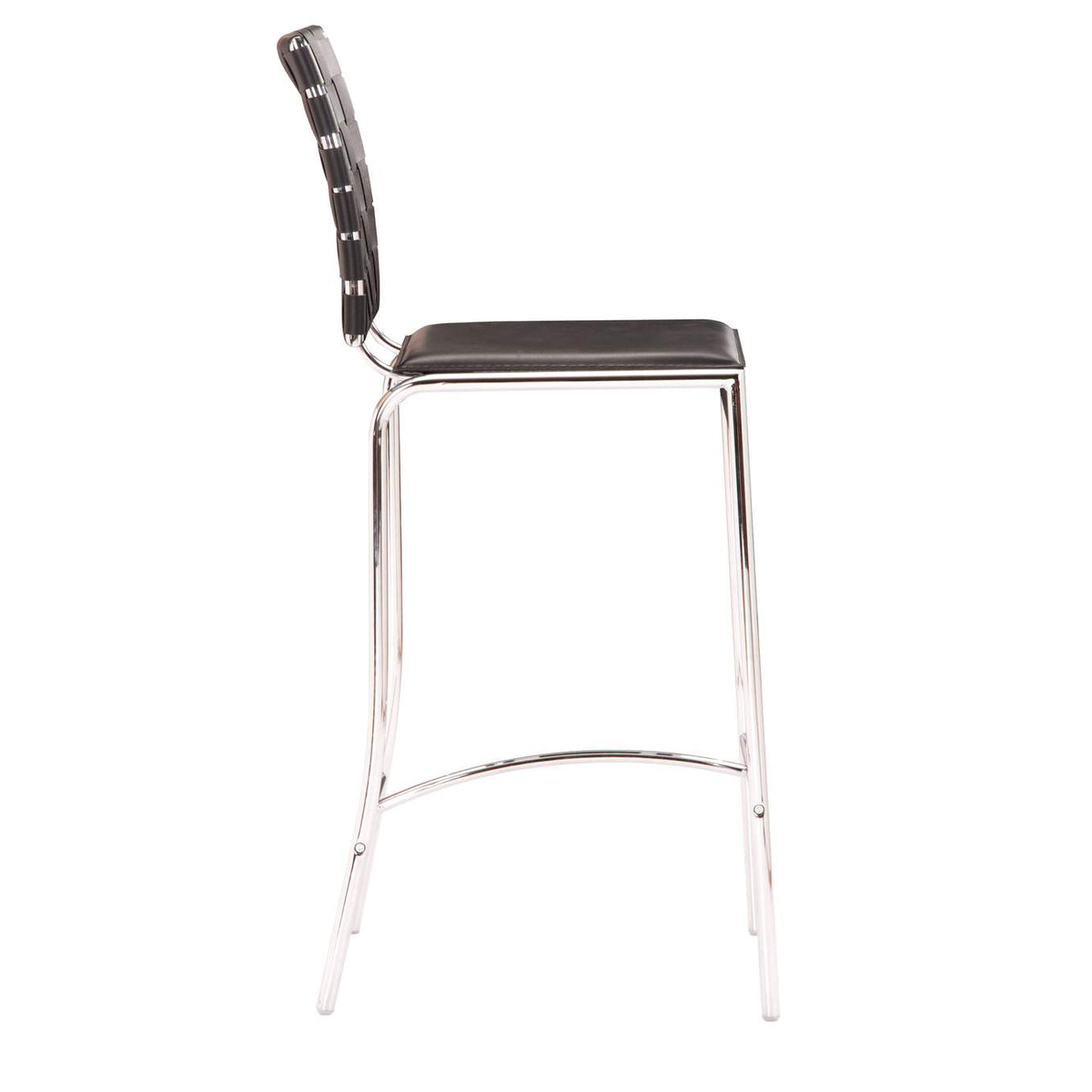 333062 Criss Cross Counter Stool (Set Of 2) Black