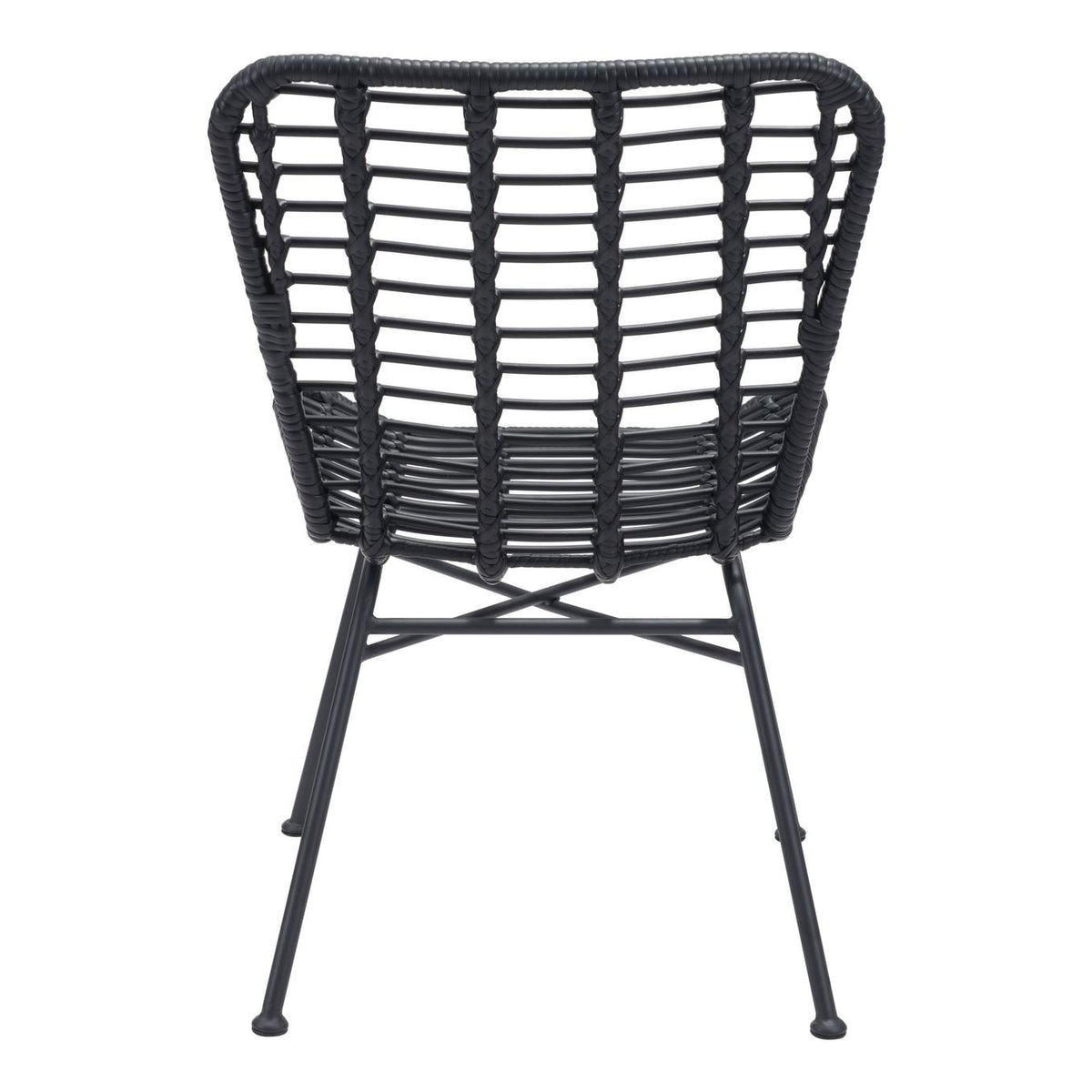 703946 Lorena Outdoor Dining Chair (Set Of 2) Black