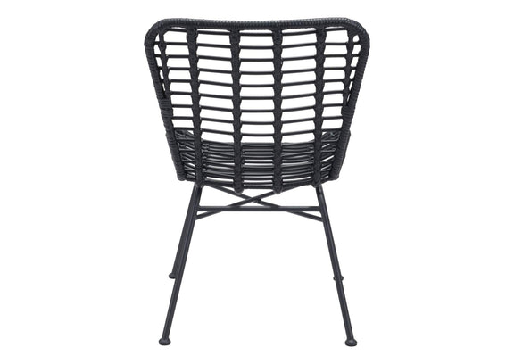 703946 Lorena Outdoor Dining Chair (Set Of 2) Black