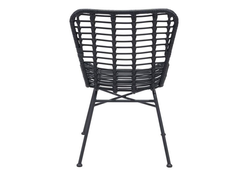 703946 Lorena Outdoor Dining Chair (Set Of 2) Black