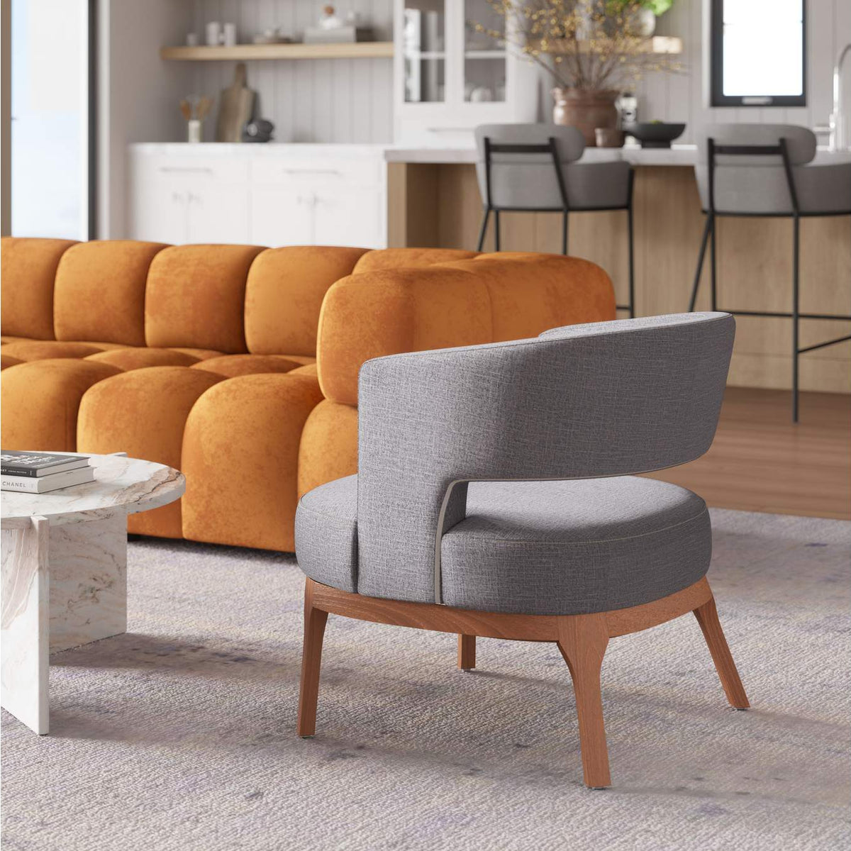 110112 Penryn Accent Chair Slate Gray