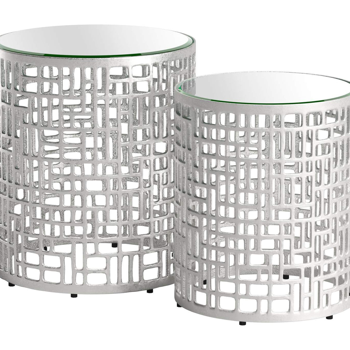 110153 Reden Side Table Set (2-Piece) Silver