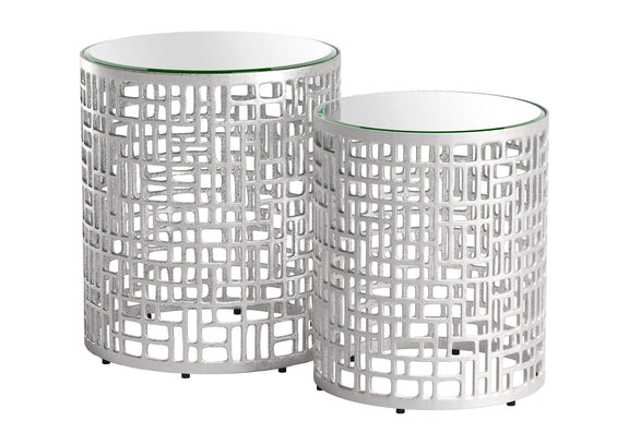 110153 Reden Side Table Set (2-Piece) Silver