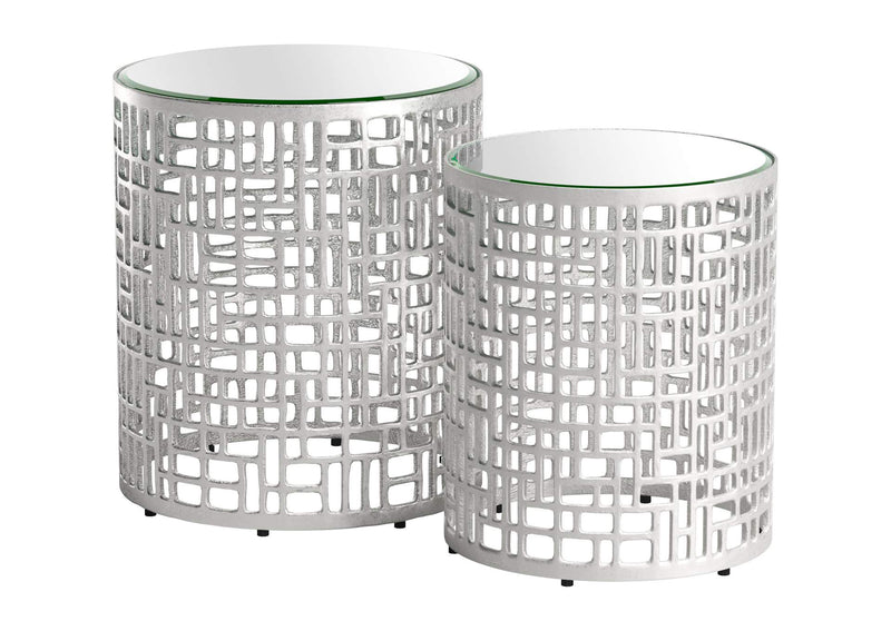 110153 Reden Side Table Set (2-Piece) Silver