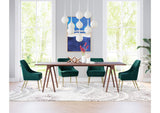109716 Maxine Dining Chair Green & Gold