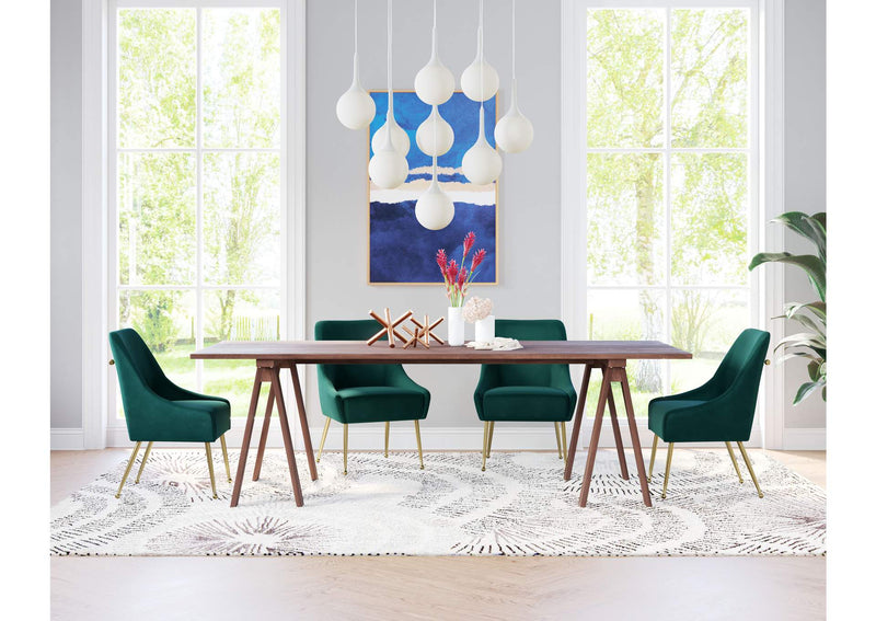 109716 Maxine Dining Chair Green & Gold