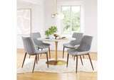 109934 Magnus Dining Chair (Set Of 2) Slate Gray & Walnut
