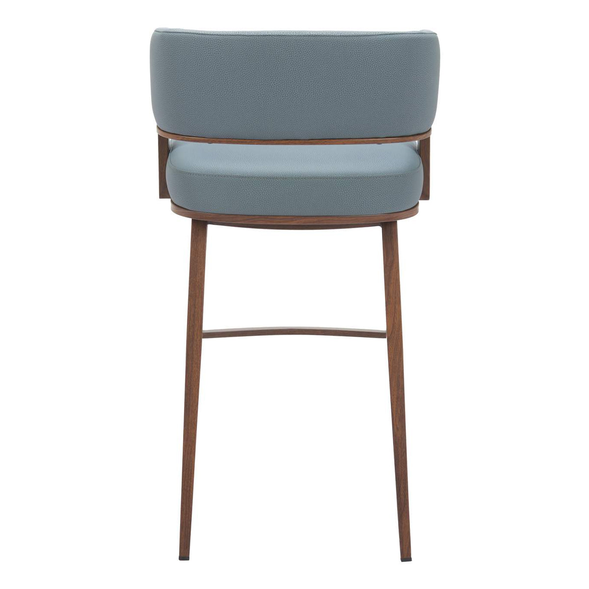 110329 Poise Barstool Azure Gray & Walnut