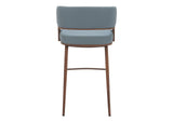 110329 Poise Barstool Azure Gray & Walnut