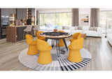110203 Oblic Swivel Dining Chair Orange