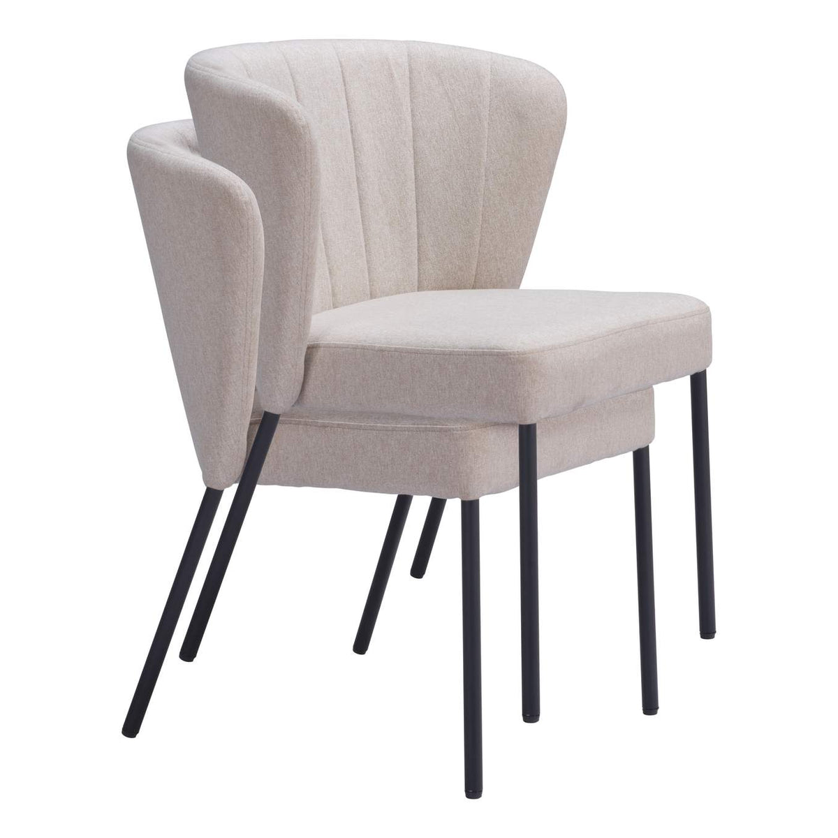 109678 Aimee Dining Chair (Set Of 2) Beige