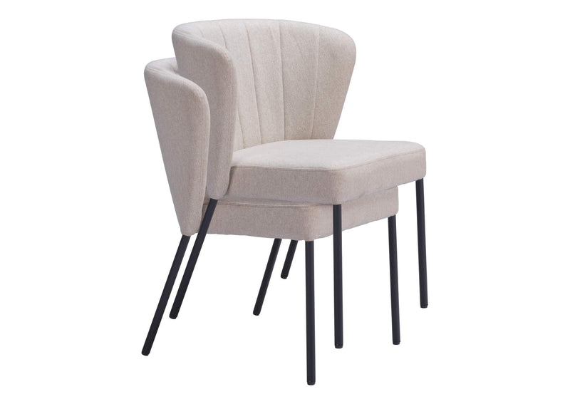 109678 Aimee Dining Chair (Set Of 2) Beige