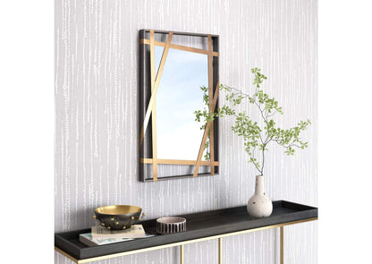 A12255 Tolix Mirror Antique Gold & Black