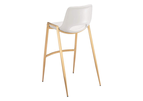 109556 Desi Barstool (Set Of 2) White & Gold
