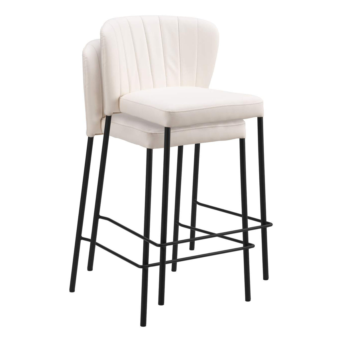 109780 Linz Counter Stool (Set Of 2) Cream