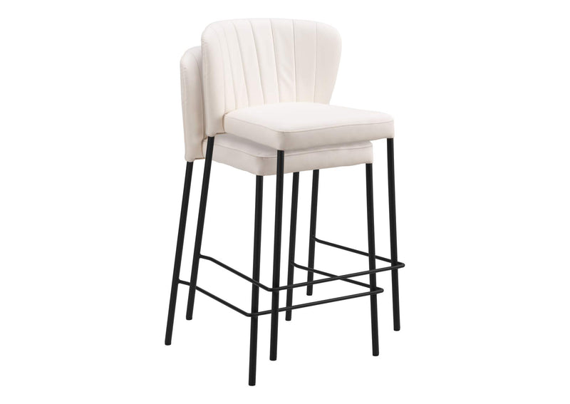 109780 Linz Counter Stool (Set Of 2) Cream