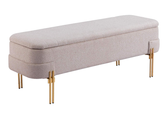 110082 Lebreton Storage Bench Oatmeal Beige