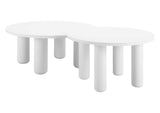704075 Ola Outdoor Coffee Table Set (2-Piece) White