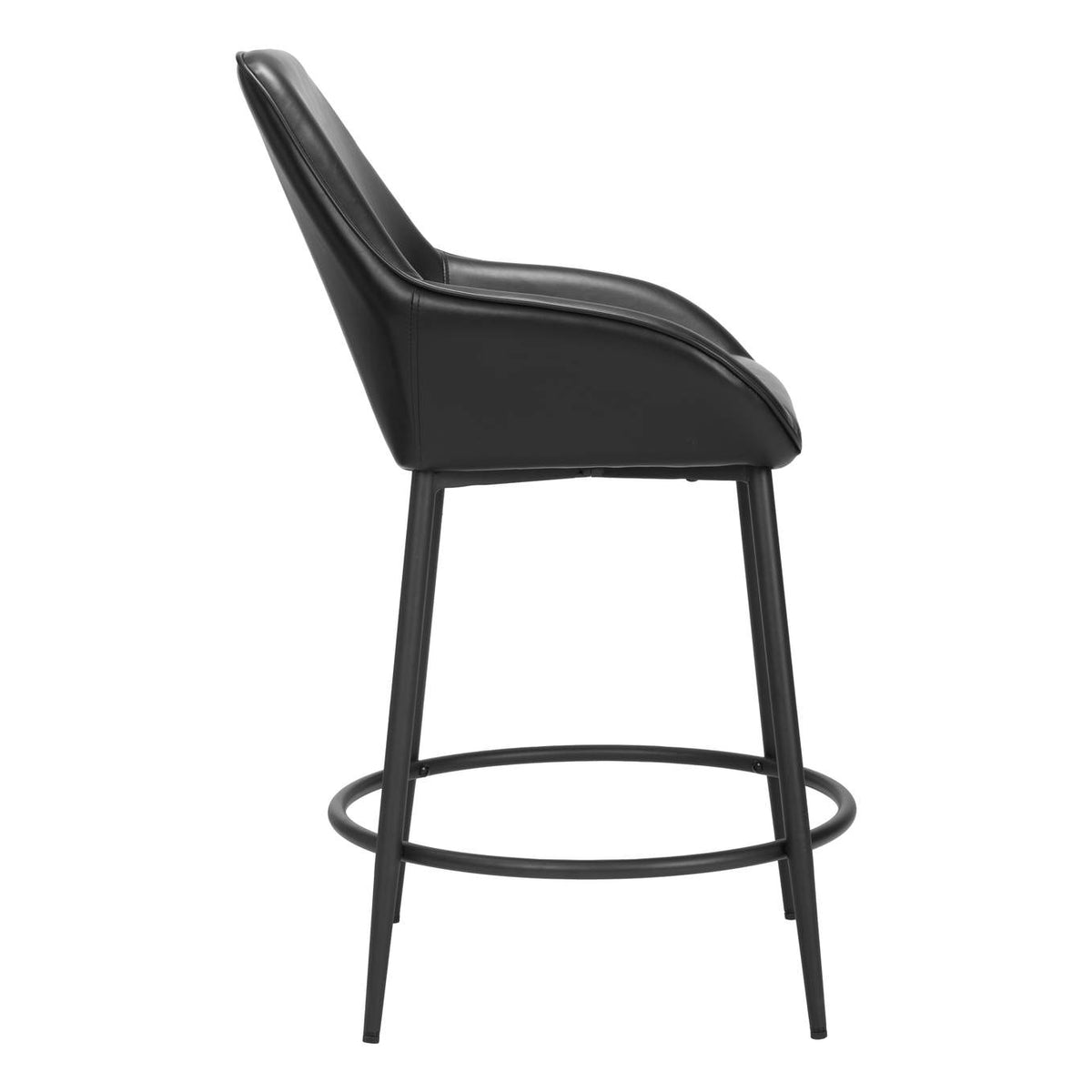 110074 Vila Counter Stool (Set Of 2) Black