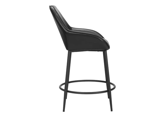 110074 Vila Counter Stool (Set Of 2) Black