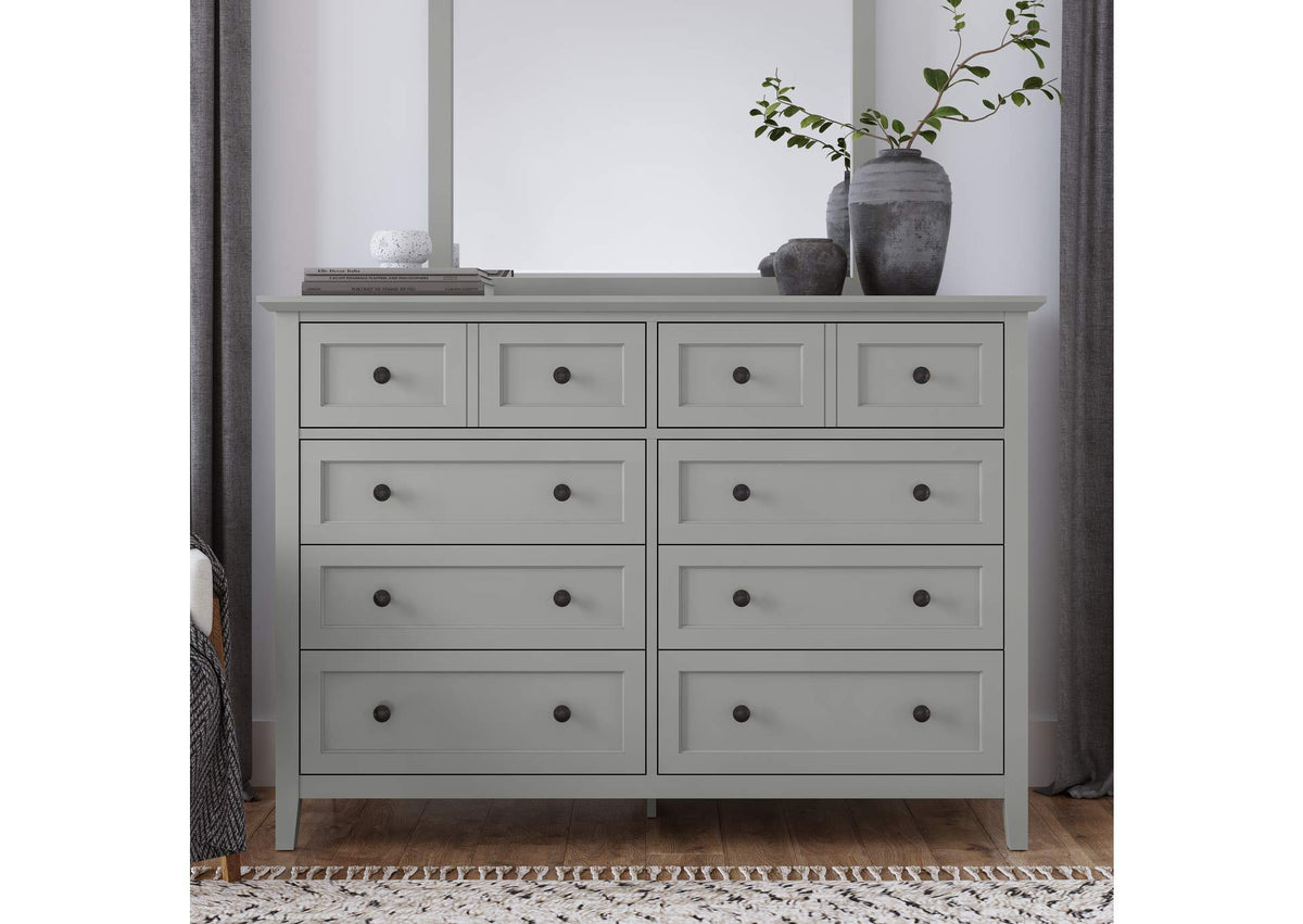 PNKG82A Grace Eight Drawer Dresser In Elephant Gray (2024)