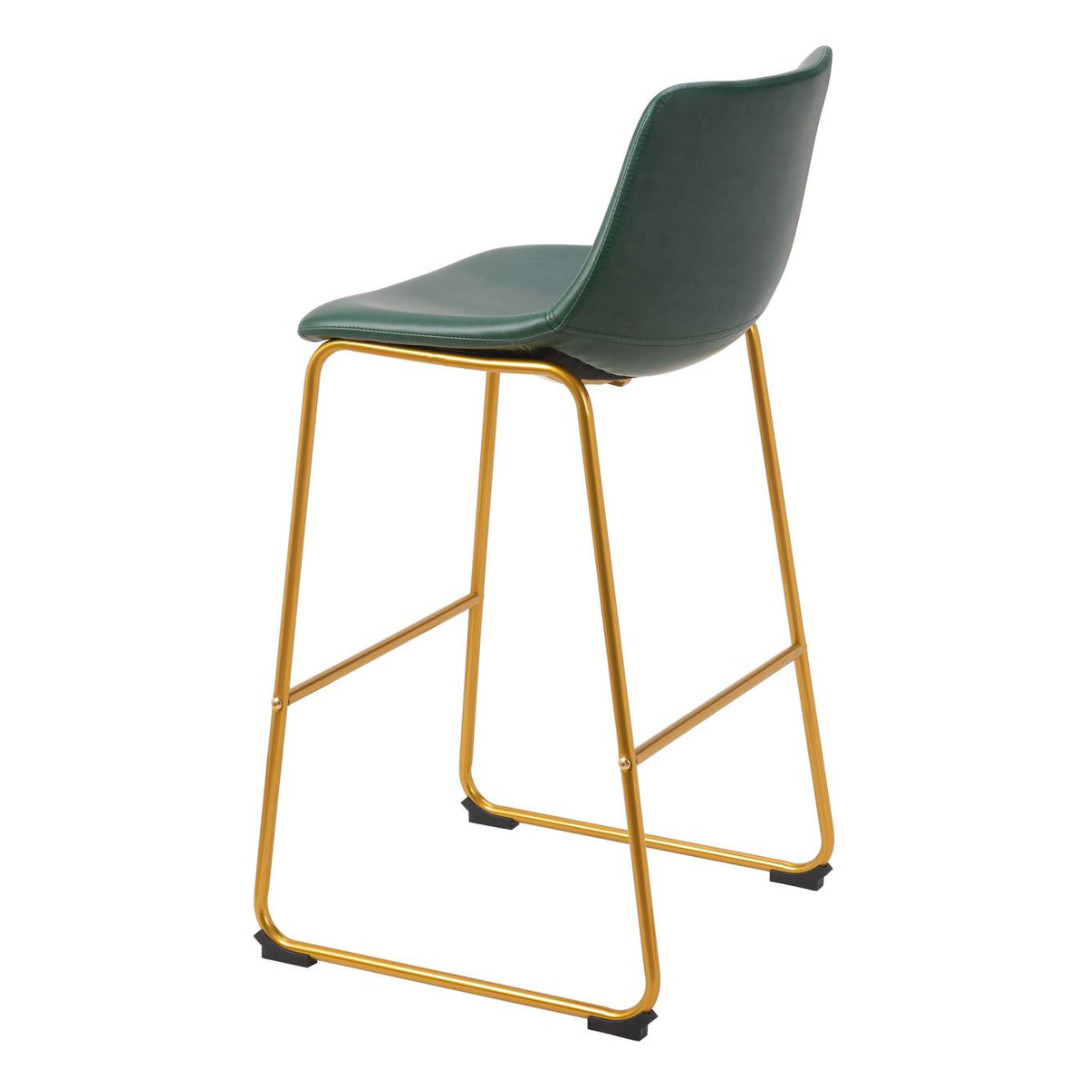 109961 Augusta Barstool (Set Of 2) Green & Gold