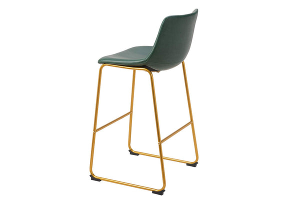 109961 Augusta Barstool (Set Of 2) Green & Gold