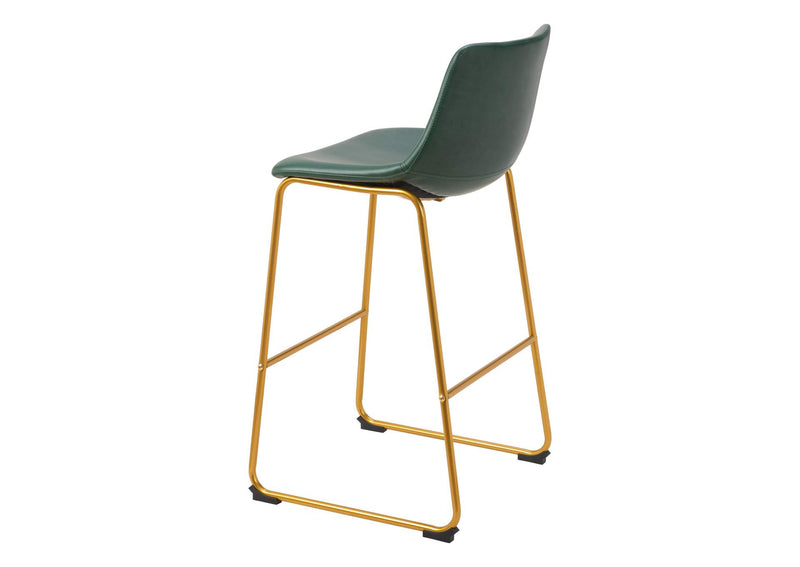 109961 Augusta Barstool (Set Of 2) Green & Gold