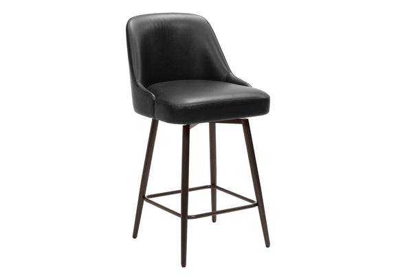 109973 Keppel Swivel Counter Stool Black & Bronze