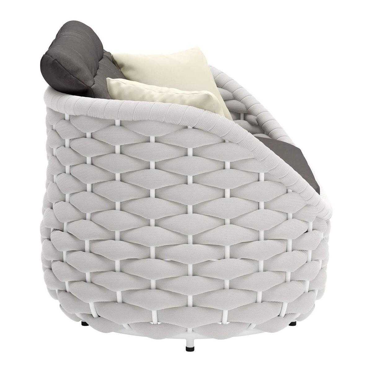 704026 Coral Reef Outdoor Loveseat Gray
